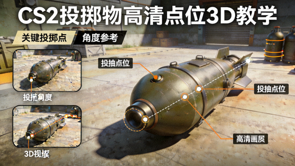 CS2投掷物高清点位3D视频教学演示图